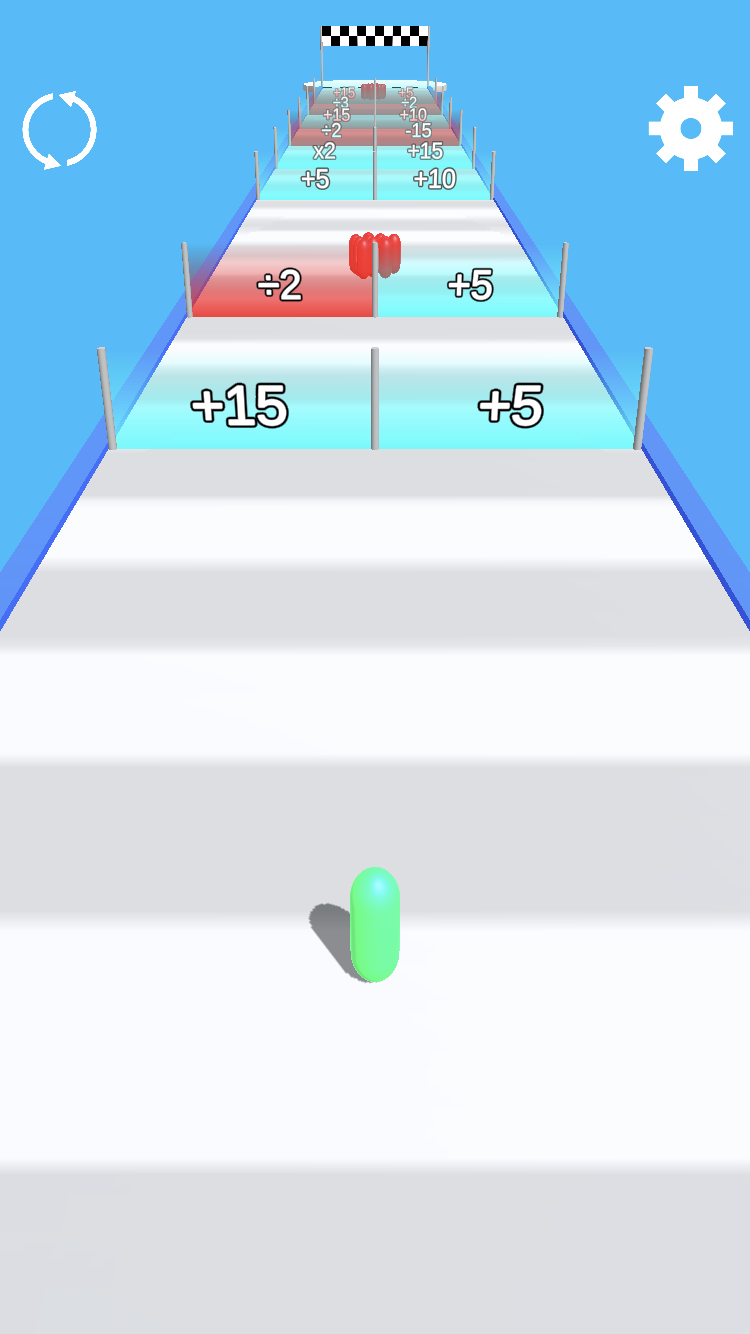 HyperCasualRunningGameのゲーム画面